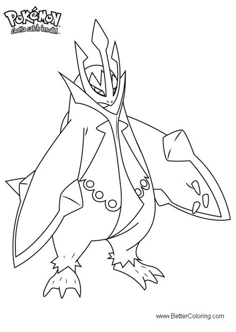 Pokemon Coloring Pages Empoleon - Free Printable Coloring Pages