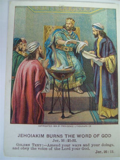 Pecan Corner: "King Jehoiakim Burns the Word of God"