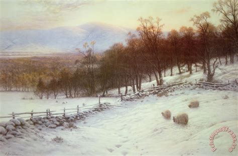 Joseph Farquharson Snow Covered Fields with Sheep painting - Snow Covered Fields with Sheep ...