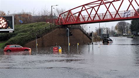 Flooding hits major roads in Edinburgh