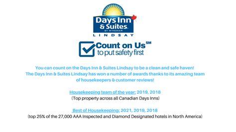 Days Inn Lindsay Housekeeping awards - Days Inn Lindsay