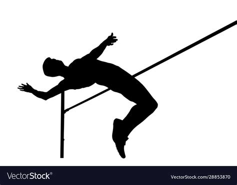 High jump athlete jumper Royalty Free Vector Image