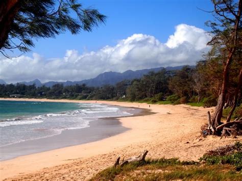 View of Malaekahana Beach from one of the campground's beach access points. Photo: Bianca Sewake ...