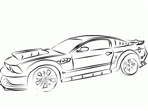 Mustang Car Coloring Pages Free - Coloring Home