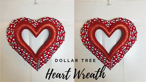 Dollar Tree Easy and Inexpensive Valentine’s Day Heart Wreath DIY ️ ...