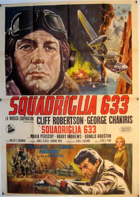 "ESCUADRON 633" MOVIE POSTER - "633 SQUADRON" MOVIE POSTER