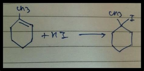 Reaction of 2-methylcyclohexene with HI - Chemistry - Haloalkanes and Haloarenes - 12488779 ...