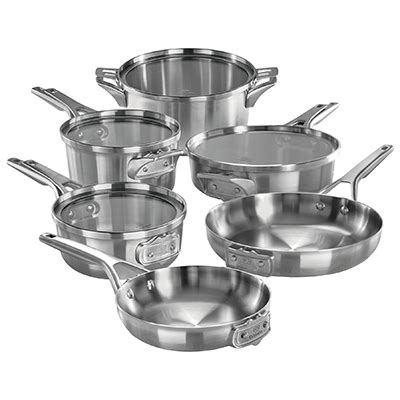 Calphalon Premier Space-Saving 10pc Set - JCS Home Appliances