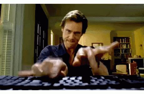 Typing Fast GIF - Typing Fast JimCarrey - Discover & Share GIFs