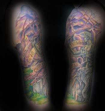 Tattoo Designs Uk Women: Graveyard Tattoo Sleeve