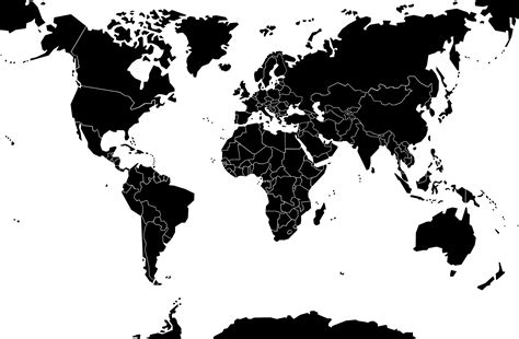 Vector World Map Colorful World Map With Countries Borders Detailed | My XXX Hot Girl