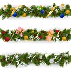 Christmas Bauble Border Vector Images (over 4,500)