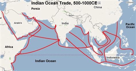 Indian Ocean Trade Goods Map