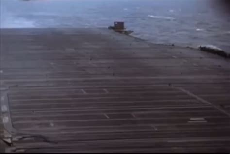 With landing gear failure, pilot still sticks landing on the carrier ...