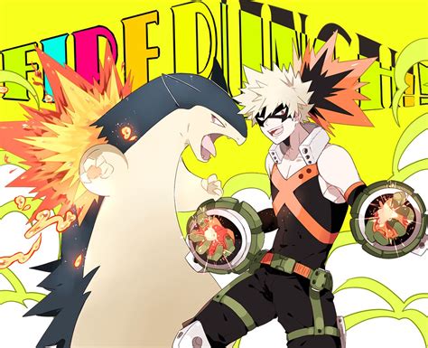 Cross-over! Pokémon x Boku no Hero Academia, My Hero Academia #bnha #mha [Katsuki Bakugou ...