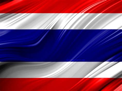 4k, Thai flag, Asian countries, 3D waves, Flag of Thailand, national ...