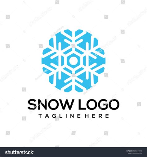 Snow Logo Design Vector Template Stock Vector (Royalty Free) 1542419018 ...