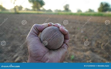 Turbo Street Cricket Ball Closeup View. Cork Core Leather Ball for Cricket and Tennis Use. Old ...