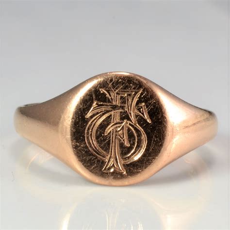 Vintage 9K Gold Men's Signet Ring | SZ 10 | – 100 Ways