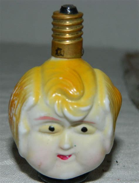 antique christmas light head doll girl victorian vintage glass