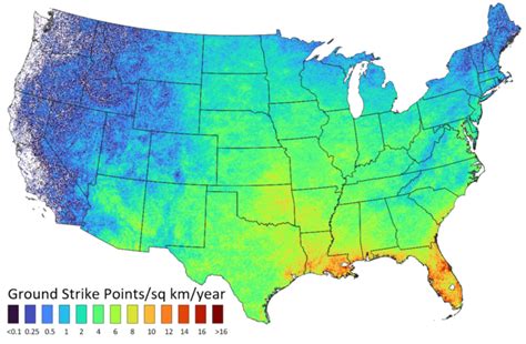 How much lightning strikes the US and costs of damage