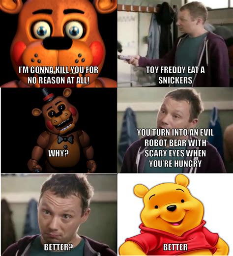 Image result for fnaf toy freddy memes | Scary eyes, Fnaf, Funny memes