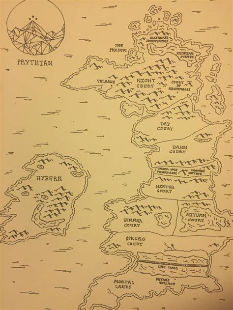 A Court Of Thorns And Roses Map Explained A Court of Thorns and Roses Handdrawn Map Digital ...