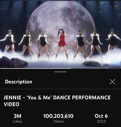 231230 JENNIE - ‘You & Me’ DANCE PERFORMANCE VIDEO hits 100 MILLION ...