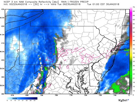 Daily Forecast for Monday January 29th, 2018 - PA Weather Action