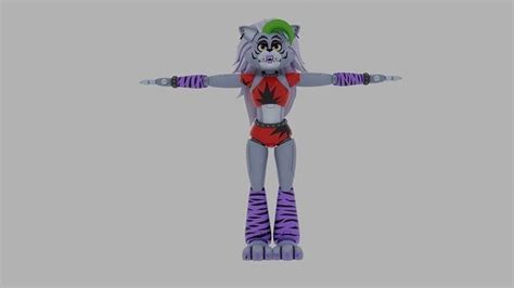 3D model Roxanne Wolf - FNAF Security Breach VR / AR / low-poly | CGTrader