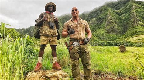 The Rock and Kevin Hart are "grateful" to be filming 'Jumanji' - SpicyPulp