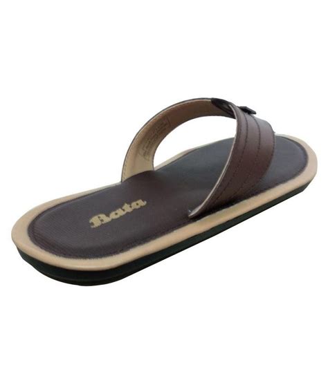 Bata Brown Leather Slippers Price in India- Buy Bata Brown Leather ...