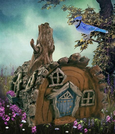 Log Fairy House | Fairy garden houses, Miniature fairy gardens, Fairy ...