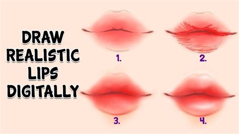 How to Draw Realistic Lips Digitally | Step by Step Tutorial