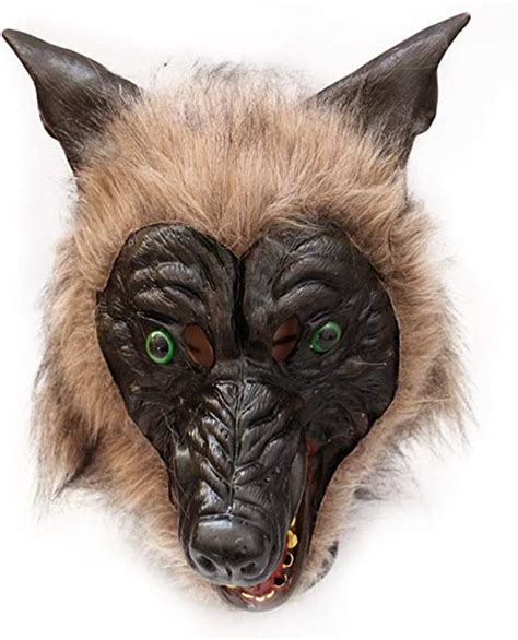 PRETYZOOM Halloween Wolf Head Mask Halloween Costume Animal Mask for Costume Party Costume Prop ...