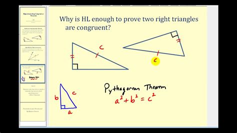 Hypotenuse Leg Congruence Theorem - YouTube