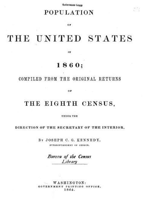 Civil War Blog » The Census of 1860