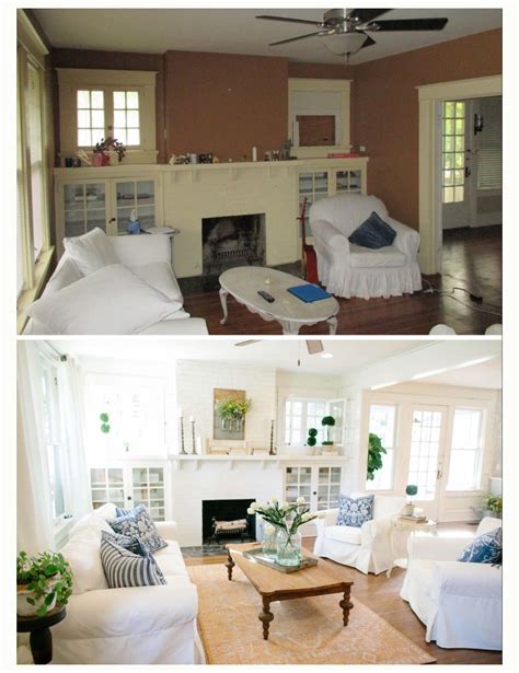 Fixer Upper before and after! | Family room | Pinterest