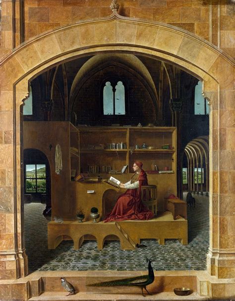 Antonello da messina st jerome in his study national gallery london ...