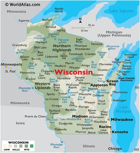 Wisconsin Maps & Facts - World Atlas
