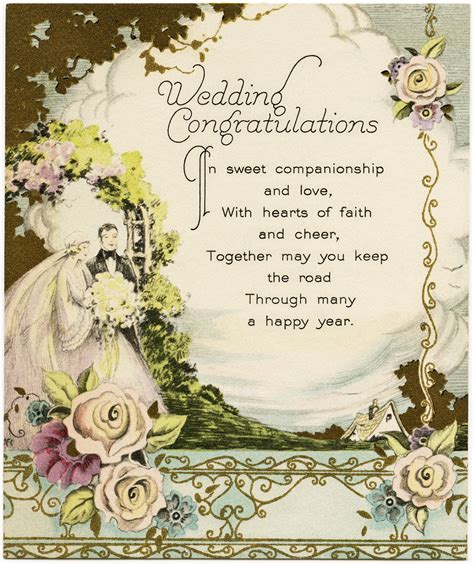 Vintage Wedding Congratulations | Old Design Shop Blog