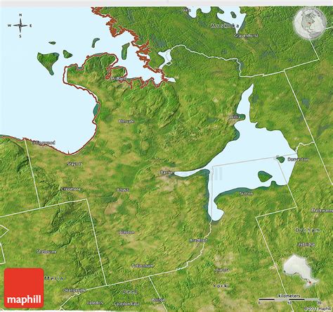 Satellite 3D Map of Simcoe