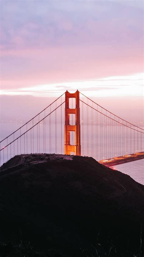 2160x3840 Golden Gate Bridge, architecture, sunset wallpaper | Golden ...