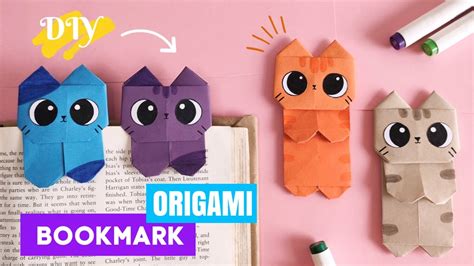 Origami Cat Bookmark/How to make a Paper Cat /DIY Cat Bookmark/School Supplies/Back to School ...