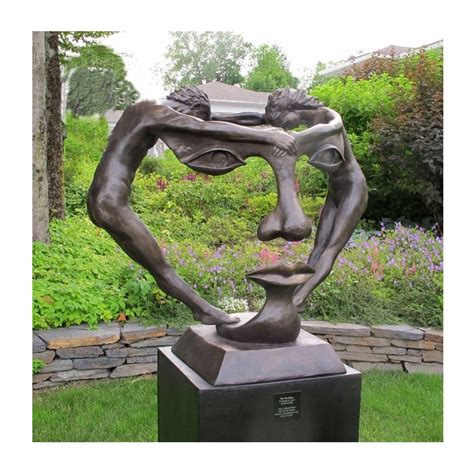 Modern Decoration Bronze Face Abstract Garden Sculpture