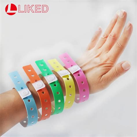 Colorful Plastic Wristbands 1000 Count More Sturdy Wristbands For Parties Events Identity Tag ...