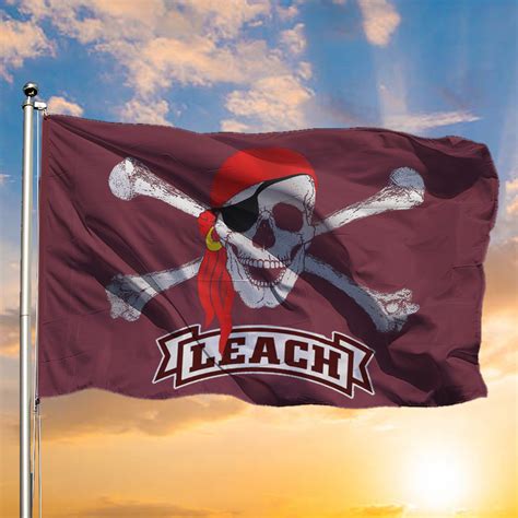 Mike Leach Flag Mississippi State Pirate Flag Maroon Pirate Flag Unique Football Gifts ...