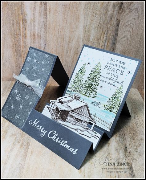 “Peaceful Cabin” Side Step Card Tutorial - Tina Zinck, Stampin' Up ...