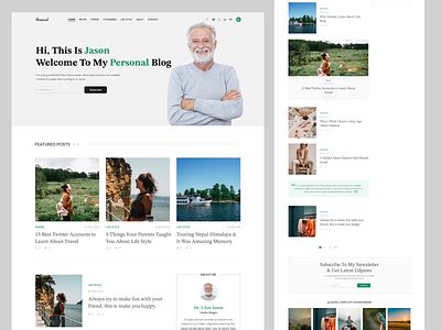 Personal Blog Website designs, themes, templates and downloadable graphic elements on Dribbble