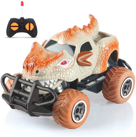 Doingart Dinosaur Toy Remote Control Race Car, Mini Dino Jurassic RC Trucks with Remote Control ...